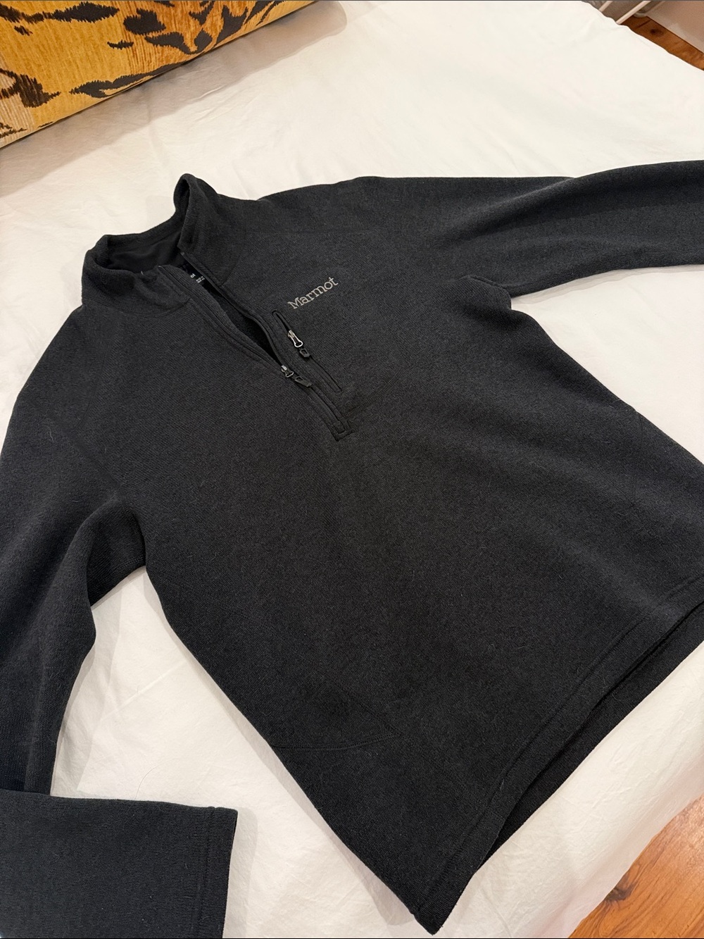 Marmot Men's Black Quarter-Zip Fleece Pullover